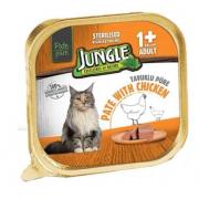 Jungle паштет для взрослых стерилизованных кошек с курицей 100 г